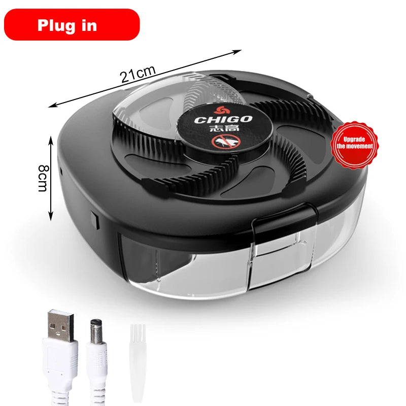 CHIGO Flycatcher Rechargeable/USB Electric Fly Trap Safety Indoor Flytrap Outdoor Insect Pest Catching Tool For Kitchen Garden