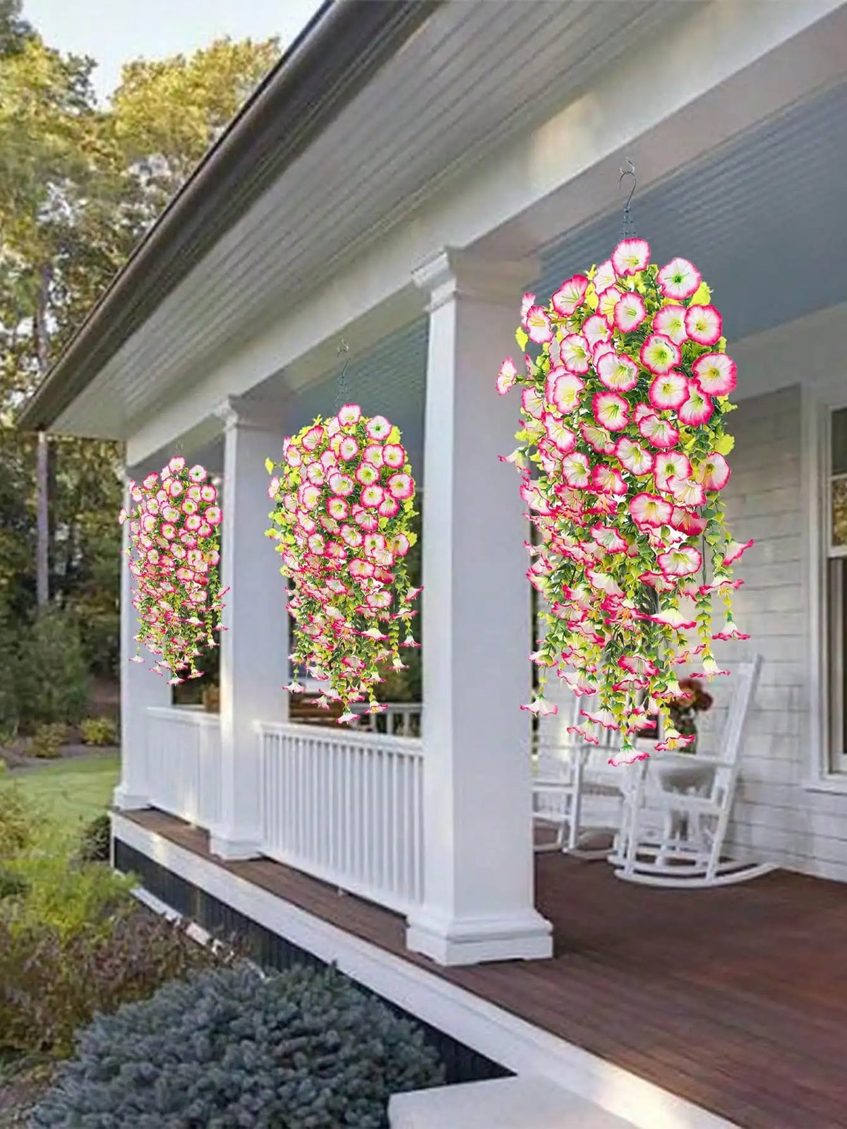 1/2/4pcs Artificial Eucalyptus Silk Flower Vine, UV-Resistant Greenery For Outdoor Hanging, Suitable For Anniversary, Graduation, Wedding, Party, Home, Office, Porch, Garden, Wall Decor In Spring & Summer