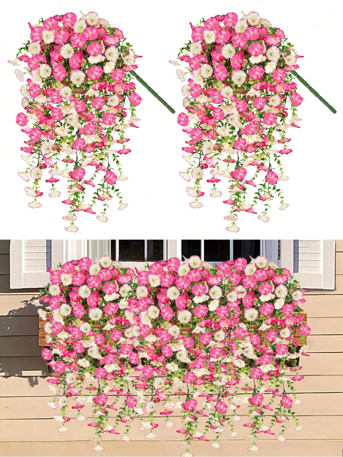 1/2/4pcs Artificial Eucalyptus Silk Flower Vine, UV-Resistant Greenery For Outdoor Hanging, Suitable For Anniversary, Graduation, Wedding, Party, Home, Office, Porch, Garden, Wall Decor In Spring & Summer
