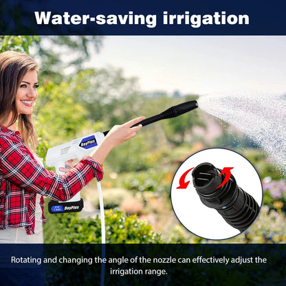 Rechargeable jet washer, portable high-pressure car wash, 6-in-1 nozzle, for garden, windows, cars and motorbikes