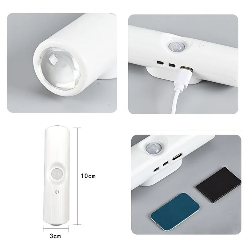 Smart RGB Gradient Night Light Magnetic Motion Sensor Rechargeable Wall Lamp for Bedroom Bathroom Closet Garden Home Decor